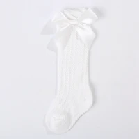 Pudcoco Baby Girls Knee High Socks Toddler Mesh Bowknot Breathable Dress Socks with Bow Little Girls Tube Stockings 3