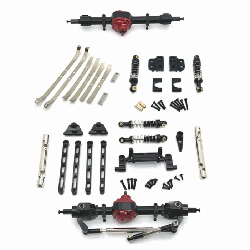 Vue d'ensemble du kit d'essieux incliant vis et bagues de fixation, compatible LC79.