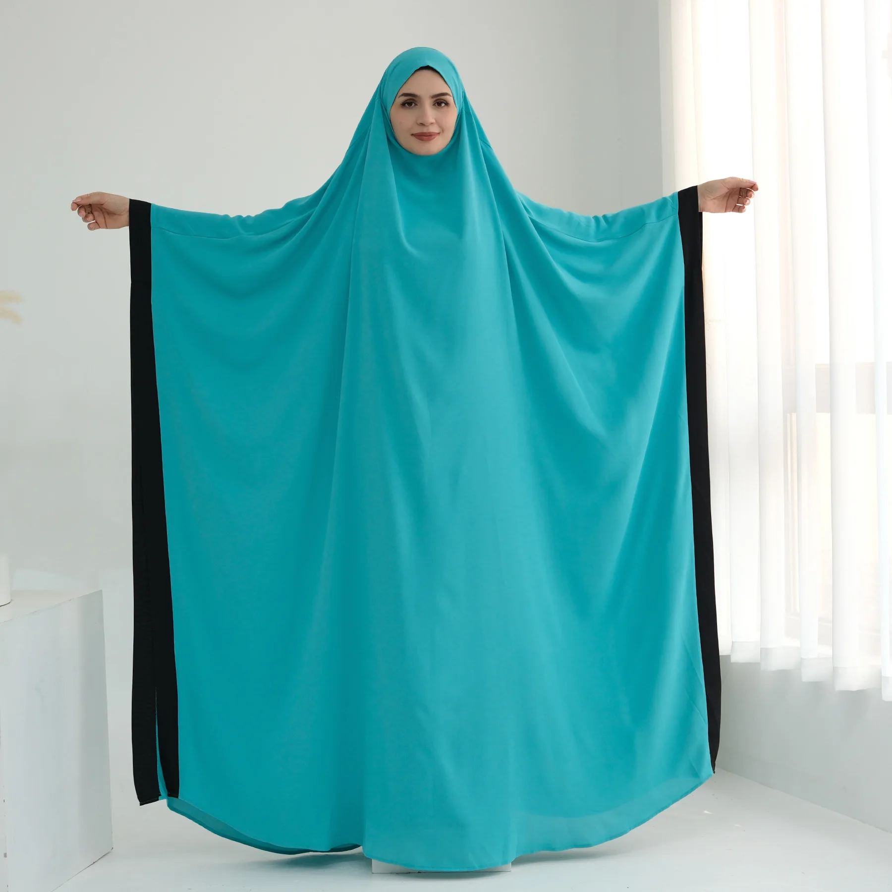 Ramadan Eid One Piece Jilbab Muslim Women Prayer Garment Hijab Dress Hooded Abaya Dubai Full Cover Khimar Niqab Islam Djellaba