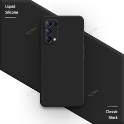Luxurious Liquid Silicone Pure Color Back Cover - Straight Edge Phone Case for OPPO Find X3 Neo (Classic Black)