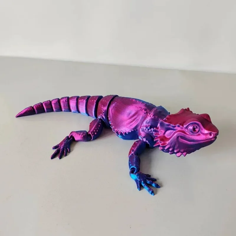 3D Printing Chameleon Gradient Color Ornament Crawling Lizard Model Children's Small Toys Hobbyist Model