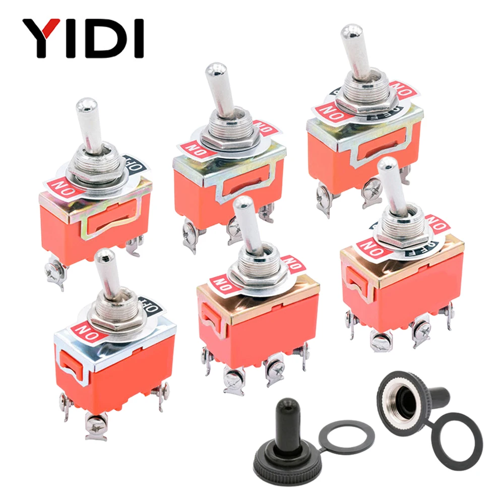 5pcs SPST Locking Toggle Switch DPDT 2 3 Posição onoff ononoffon 250V 15A ETEN1322 1021