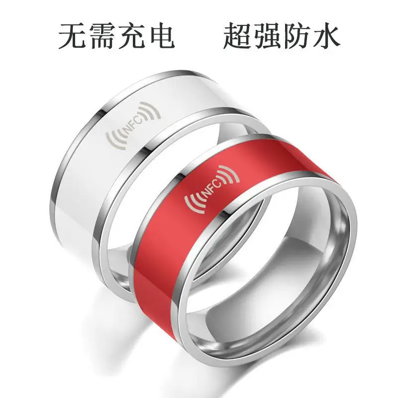 Fashion Men's Ring Magic Wear Nfc Smart Ring Finger Digital Ring For  Android Phones With Functional Couple Stainless Steel Ring - Rings -  AliExpress