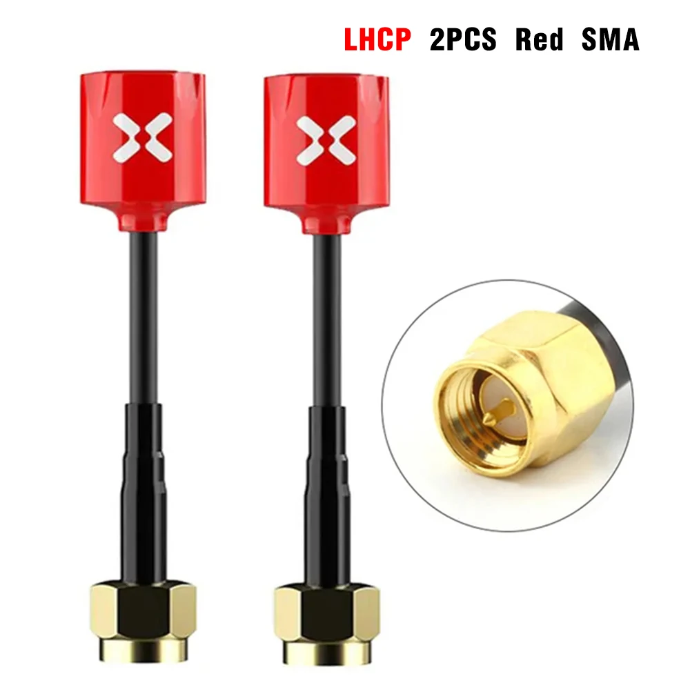 2PCS LHCP SMA Red
