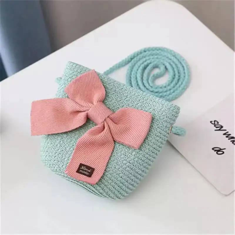 Girls Straw Hat Shoulder Bag Sunshade