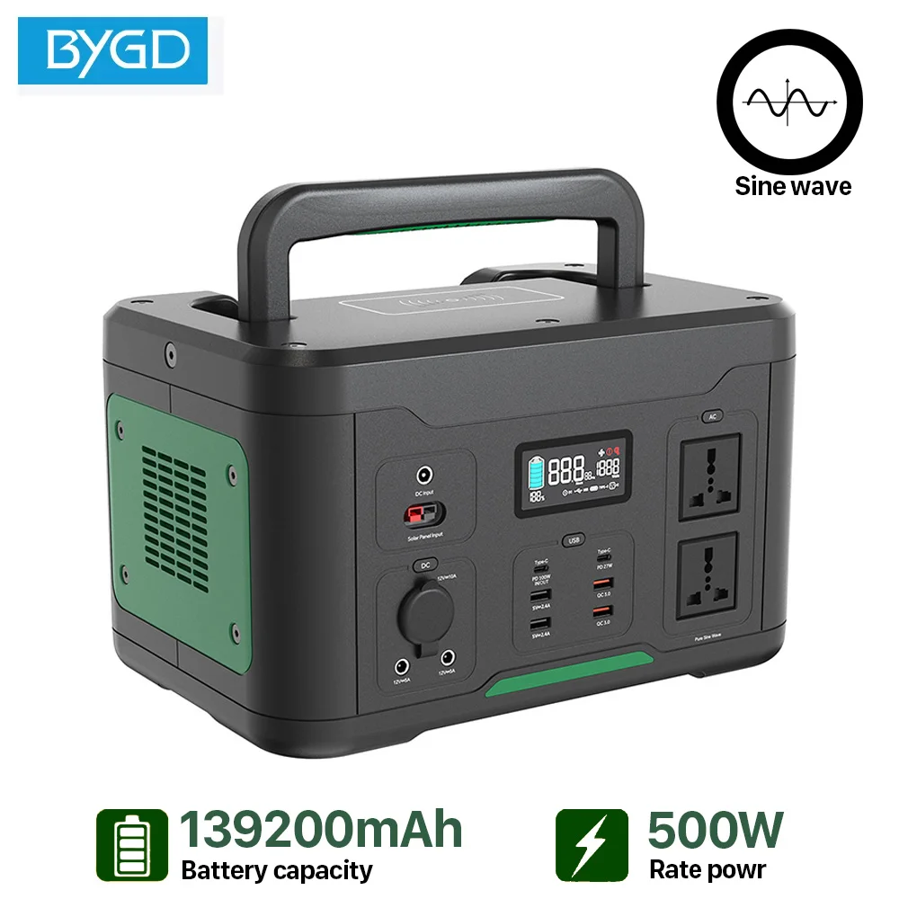5000W Portable Power Station 7000Wh Solar Outdoor Generator 220V AC DC USB  PD60W Emergency Backup Battery Power Bank for Camping