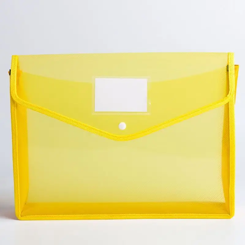 Waterproof A5 File Organizer with Snap Closure & Label Pocket