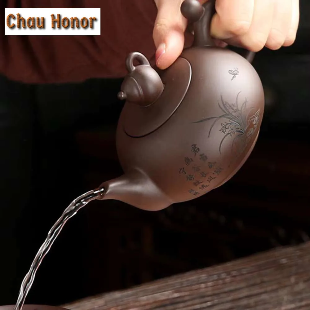 190ml Tea Ceremony Yixing Zisha Tea Kettle Xishi Tea Pot Chinese Kung Fu Pottery Teaware Household Purple Clay Teapot Infuser