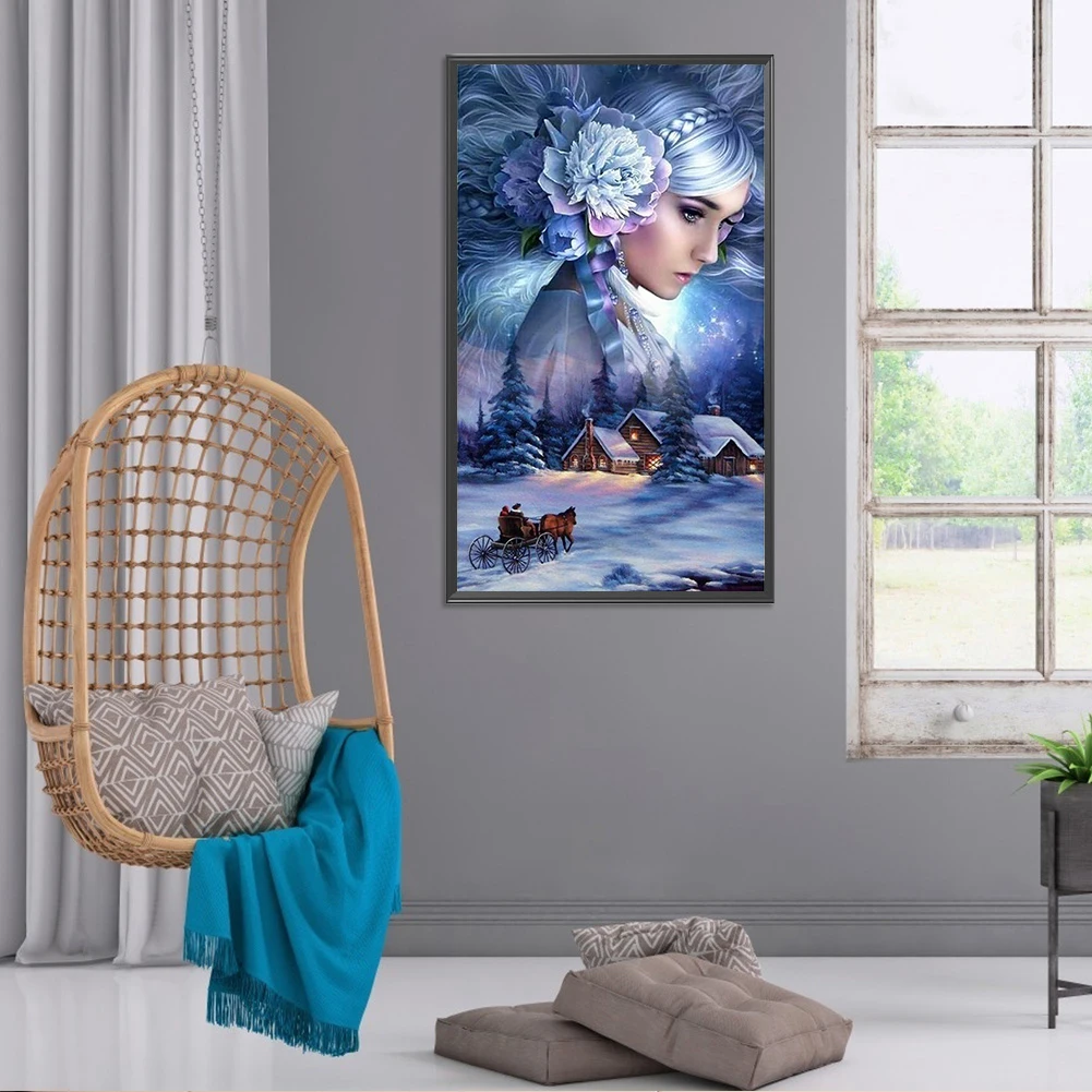 5D Kit Rhinestone DIY Goddess of Four Seasons Full Round Drill Diamond Painting