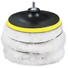 1/5Pcs 3/4/5/6/7Inches Wool Polishing Disc Waxing Polishing Buffing Car Paint Care Polisher Pads for Car Wash Auto Accessories 5