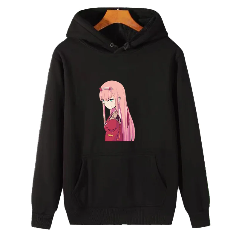 

Модный толстый свитер с рисунком аниме Darling in the FranXX, толстовки с капюшоном, хлопковые зимние флисовые толстовки, мужские толстовки