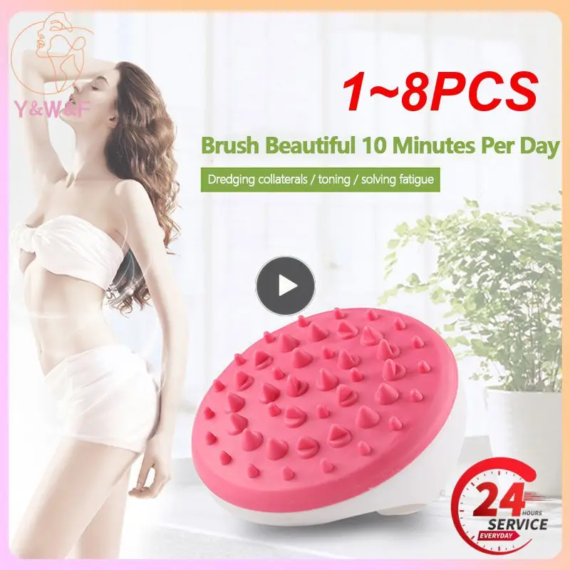 

1~8PCS New Handheld Bath Shower Anti Cellulite Full Body SPA Bath Shower Bristle Brush SPA Body Massage Brush Slimming Beauty