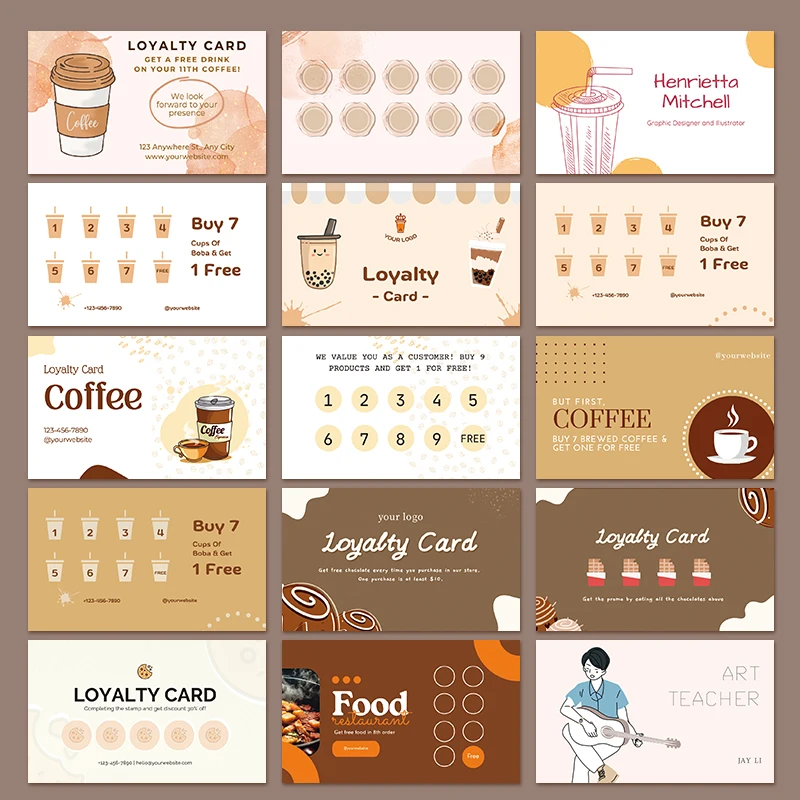 dsgntouch-500pcs-coffe-loyalty-card-customized-with-personalized-logo-thank-you-for-your-purchase-art-paper-cards-printing