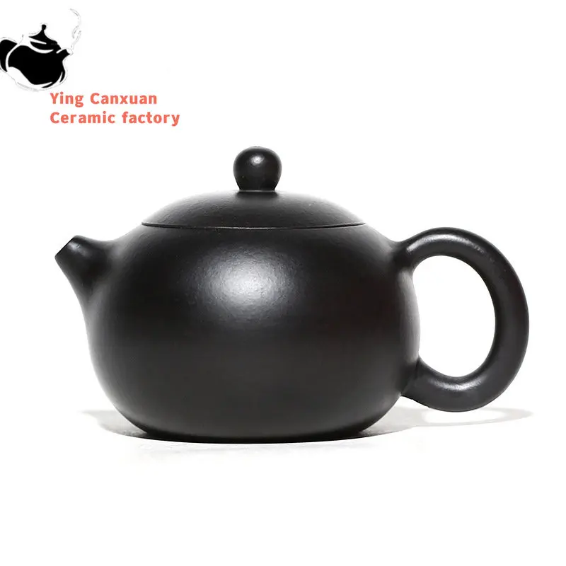 

170ml Tradition Black Mud Xishi Tea Pot Chinese Yixing Purple Clay Teapots Raw Ore Zisha Filter Tea Kettle Customized Teaware