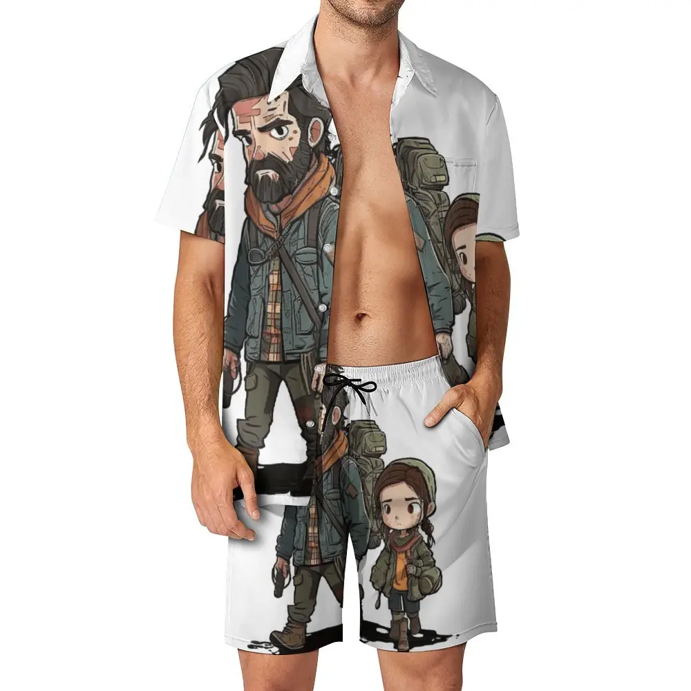 

Костюм пляжный мужской «The Last of Us», джэль и Элли иллюстрио, комплект из 2 предметов, домашний винтажный Графический костюм высокого качества, европейский размер