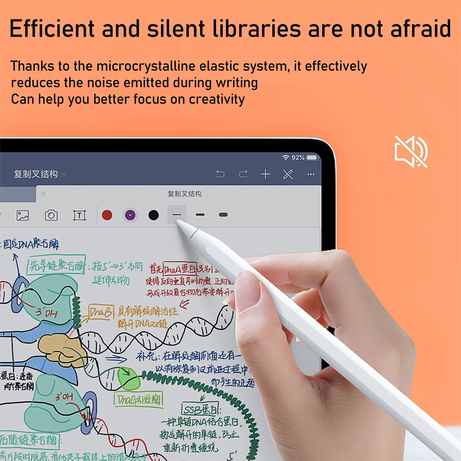 6-1Pcs Replaceable Pencil Tip Spare Stylus Nib Anti-slip Pencil Tips for Apple Pencil 1/2 Gen Point Tablet Pen Nibs for IPencil