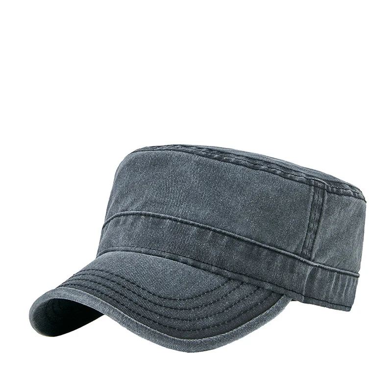 Baseball Cap Flat Cap Spring Summer Dad Pure Cotton Leisure Flat Top Military Hat Man Sun Caps Woman Plus Size 55-59cm 60-65cm