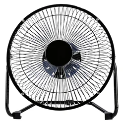 Adjustable 3 - Speed Quiet Portable Metal Desk Fan with Tiltable Head and Strong Wind (A)