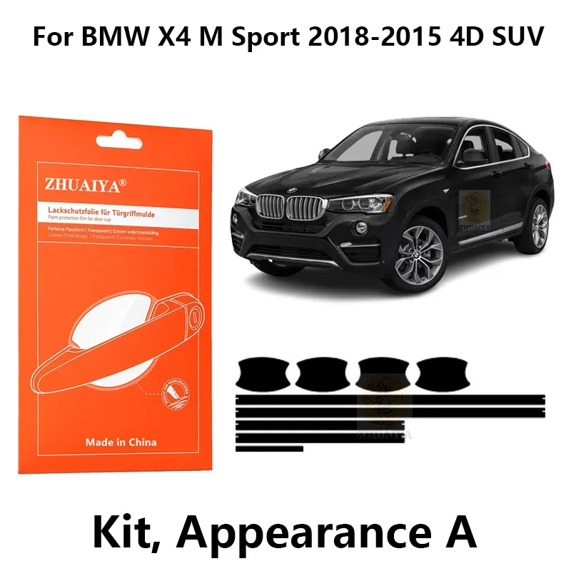 

Защитная пленка ZHUAIYA для красок дверной ручки, ТПУ PPF для BMW X4 M Sport 2018-2015 4D SUV, автомобильные аксессуары