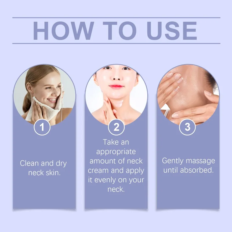 Neck Wrinkle Removal Cream Tightening Firming Fade Fine Lines Double Chin Anti-Aging Necklines Lifting Shaping Beauty Neck Cream
