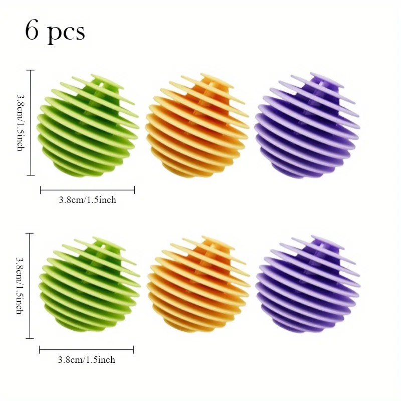 6 Reusable Anti-tangling Laundry Balls Wrinkle Remove