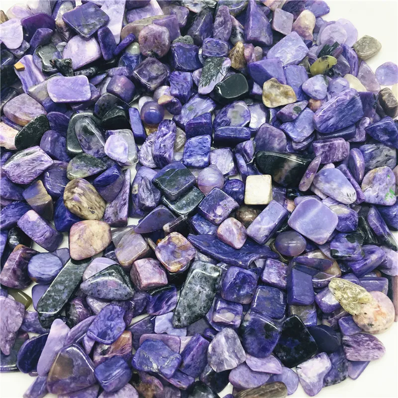 100G Natural Perfect Charoite Jewel Crystal Gravel Polished Raw Gemstone Quartz Gravel Rock Gifts For Healing