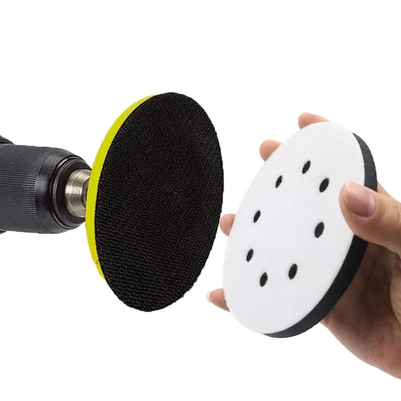 

1PCS 5 Inch(125mm) 8-Hole Soft Sponge Interface Pad for Sanding Pads and Hook&Loop buffering pad