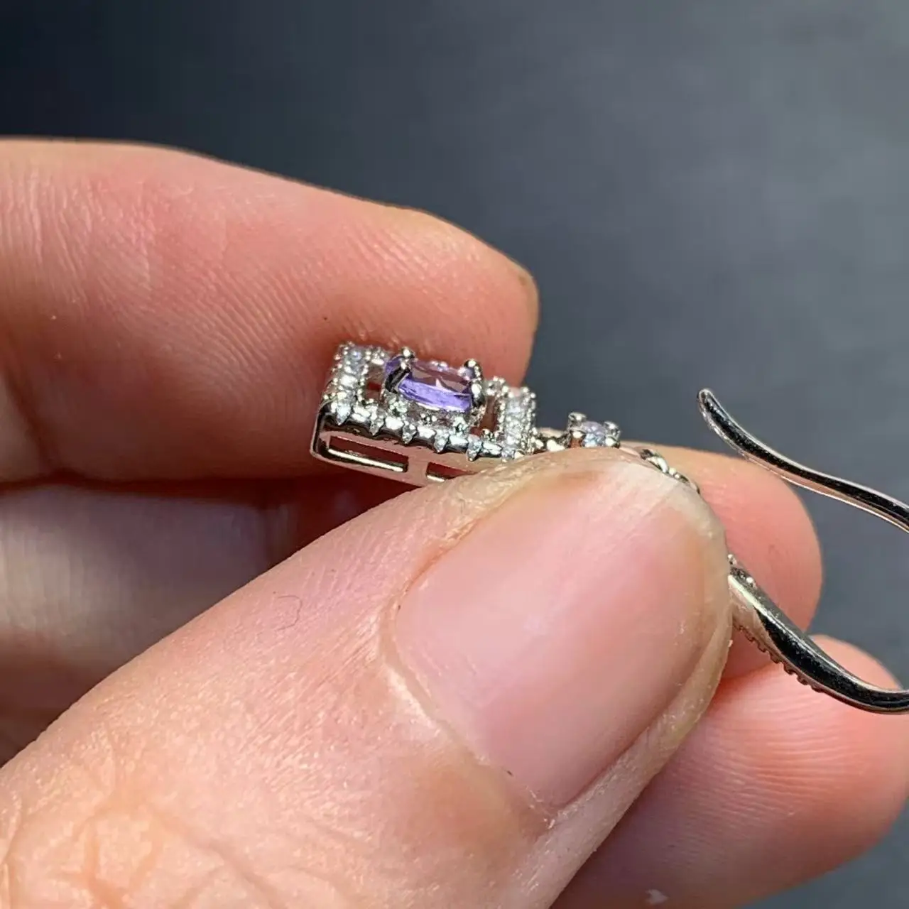 Flower Natural Tanzanite Stud Earrings For Women Stainless Steel Vintage Femme Gift Prevent Allergy Fine Jewelry