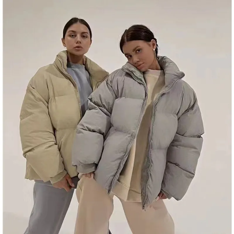 

Парка женская зимняя пуховая с воротником-стойкой, Черная