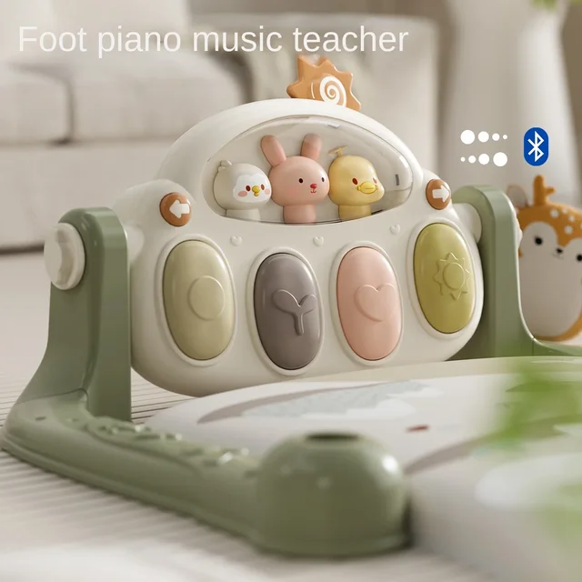 Multifunctional Baby Activity Gym Mat Play Gym Mat Kick and Play Piano Fitness Rack Soft and Early Educational Toy Gift for Baby 2