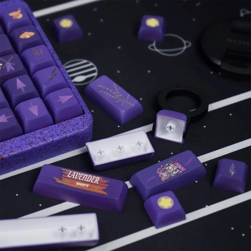 

Lavender Keycaps XDA PBT DyeSublimation 127 Keys Keycap Suitable for CrossCore Mechanical Keyboard