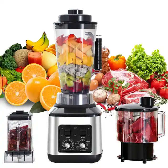 9500W Powerful Table Blender Mixer Juicer Smoothie Maker 3in1 0.5/1.5/3L Container Food Processor BlenderMixer for Ice Nut Fruit