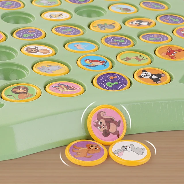 Juego De Memoria YISKY Con Animales - Ajedrez Giratorio Para Niños (2-4 Jugadores)