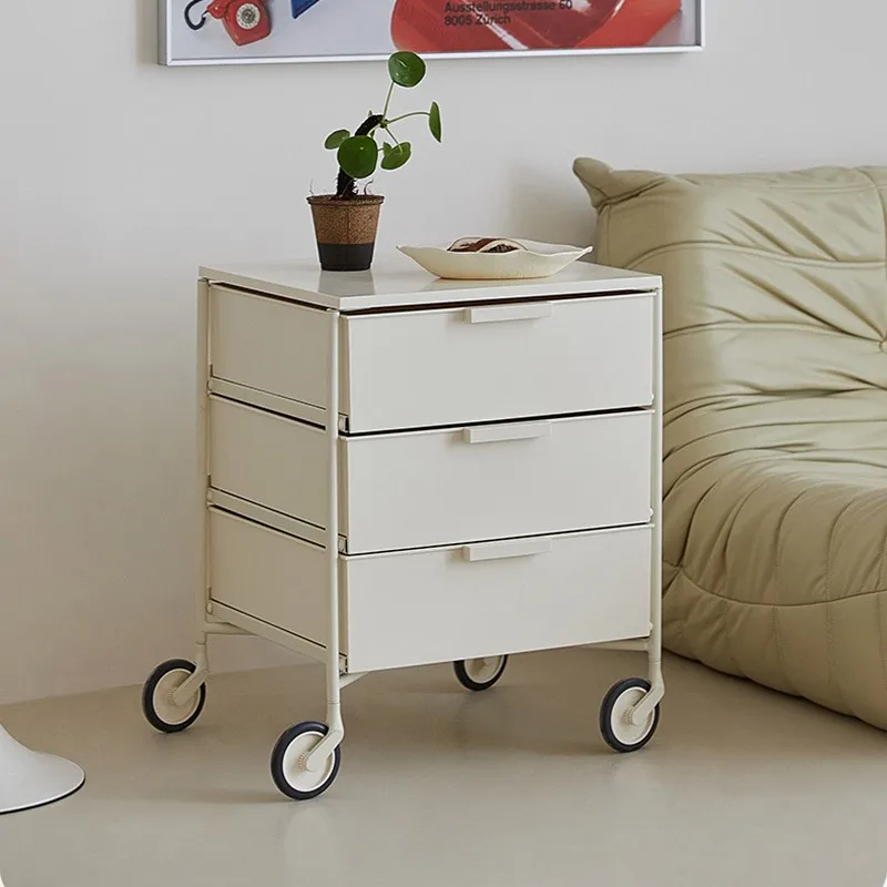 Nordic Simple Creative Design Multi-functional Mobile Storage Cabinet For Nightstand Modern Bedroom Fashion Locker