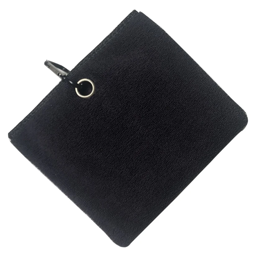 Premium Microfiber Golf Towel with Hook and Loop Fastener - Soft & Convenient Cleaning Accessory in Multiple Colors