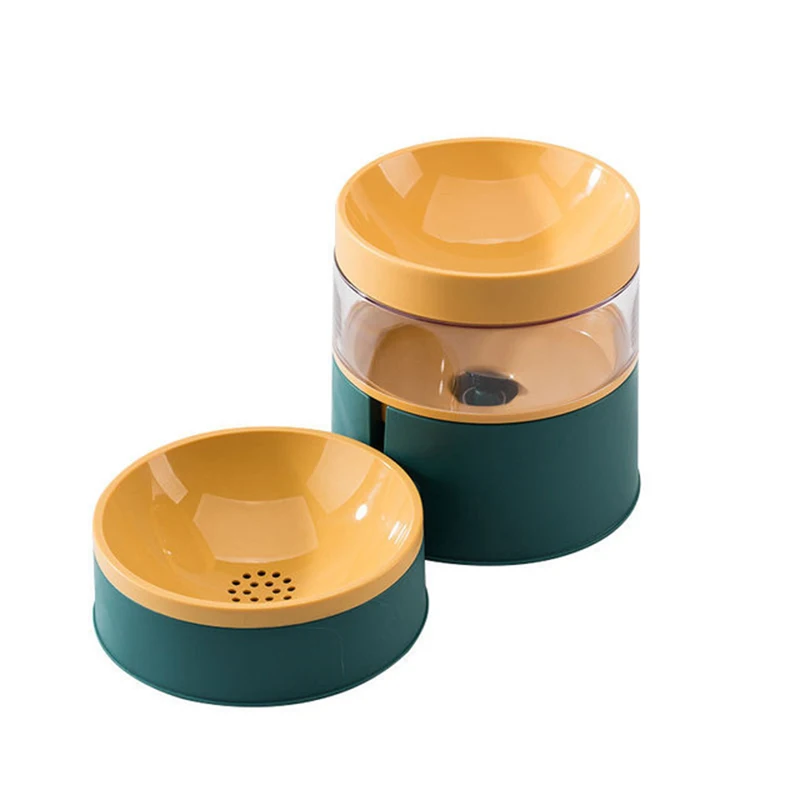 

Pet Bowl Automatic Feeder Dog Cat Food Pots With Water Dispenser Pets Supplies For Cats Dogs