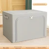 Storage Box Dark Gray Folding For Easy Storage Fabric Material Large Storage Capacity Large Bearing Capacity Storage Supplies 2