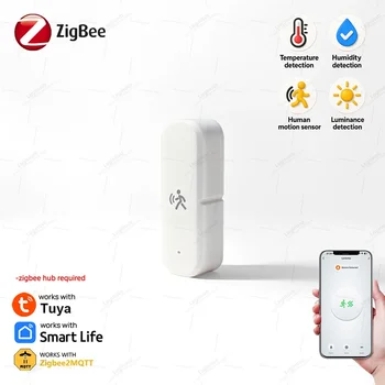 Zigbee PIR Motion Sensor Option Mmwave Radar Humidity Temperature Light Sensor Detector For Tuya Smart Life 2MQTT Home Assistant