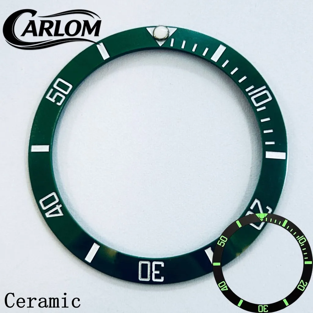 Black Blue Green Gray Ceramic Aluminium Sloping Bezel Insert