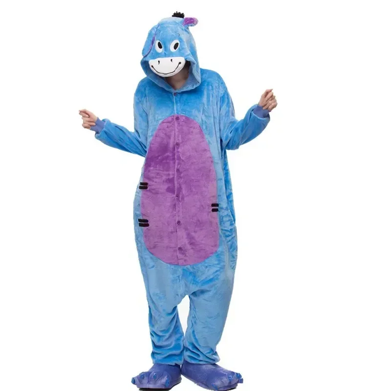 Pink Rabbit Pajamas Overalls Child Boy Girl Christmas Kigurumi Animal Anime Onesie Women Men Sleeping Wear Hooded Pyjama Set