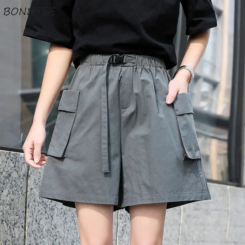 

Shorts Women Solid Loose Simple Daily Creativity Leisure Korean Style Ladies All-match Popular Spring Vintage Cool Personality