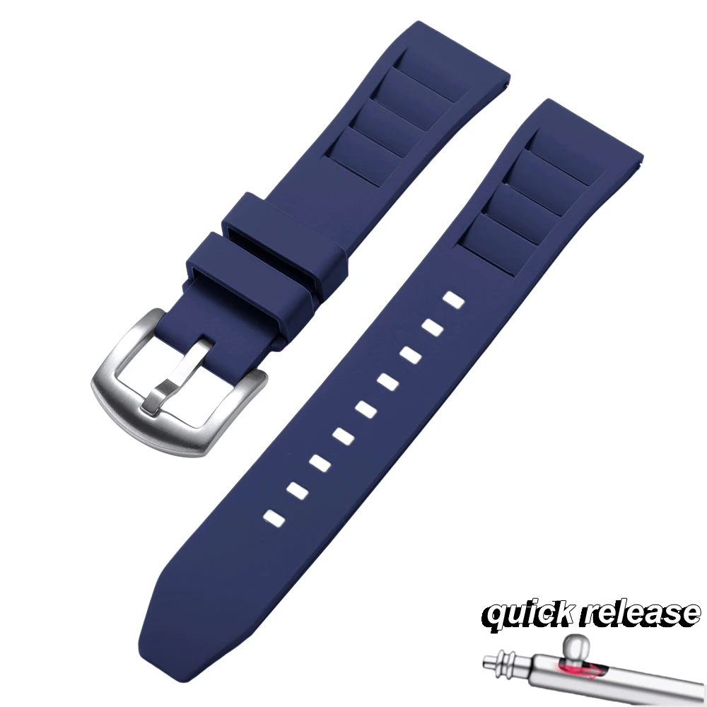 Premium Soft Silicone Waterproof Sport Watchband - Elegant Rubber Strap Accessories