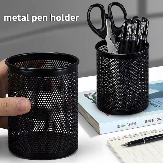 Multifunction Round/Square Mesh Pen Pot Multicolor Pen Holder Desk Tidy Stationery Organiser Pencil Storage Stationery Organiser 1