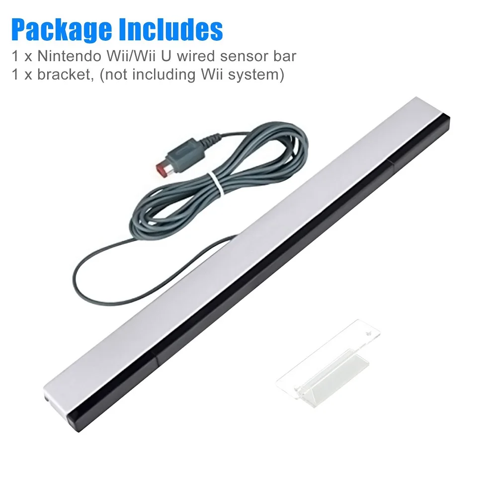 Wired Infrared IR Ray Motion Sensor Bar Fit For Nintendo Wii And Wii U Console