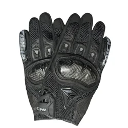 Men's Genuine Leather Four Seasons Touchscreen Racing Gloves - XL (391 black)