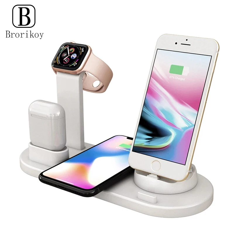 6 In 1 Wireless Charger Bracket Usb Type C Charging Station For Iphone