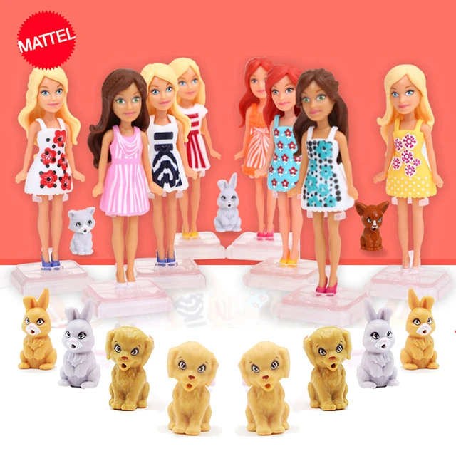 Original Mattel Barbie Baby Doll 10cm Mini Pet Series Set Princess Dressing  Cute Toys For Girls Educational Props Birthday Gift - Dolls - AliExpress