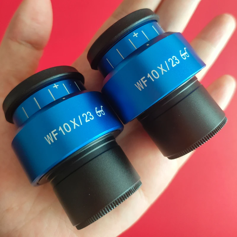 WF10X/23 Microscope Wide Angle Eyepiece Ocular Eyepoint Lens Adjustable Wide Field 30mm Widefield Microscope Eyepiece 2PCS stereoscopic microscope eyepiece