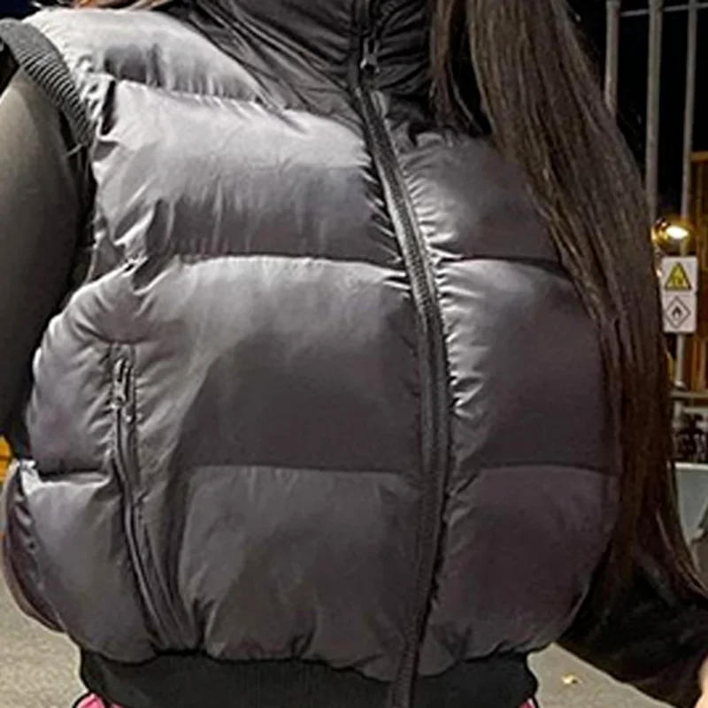 Parker Coat New Fashion Winter Stand Collar Cardigan Coat Women's Down Jacket Black Down Coat Vest Zipper Ladies Lapel Clothes