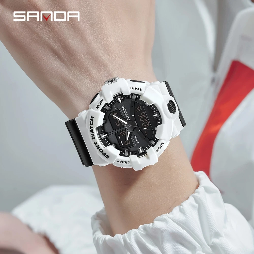 SANDA Sports Men's Watches Top Brand Luxury Military Quartz Watch Men Waterproof S Shock Wristwatches relogio masculino 3130